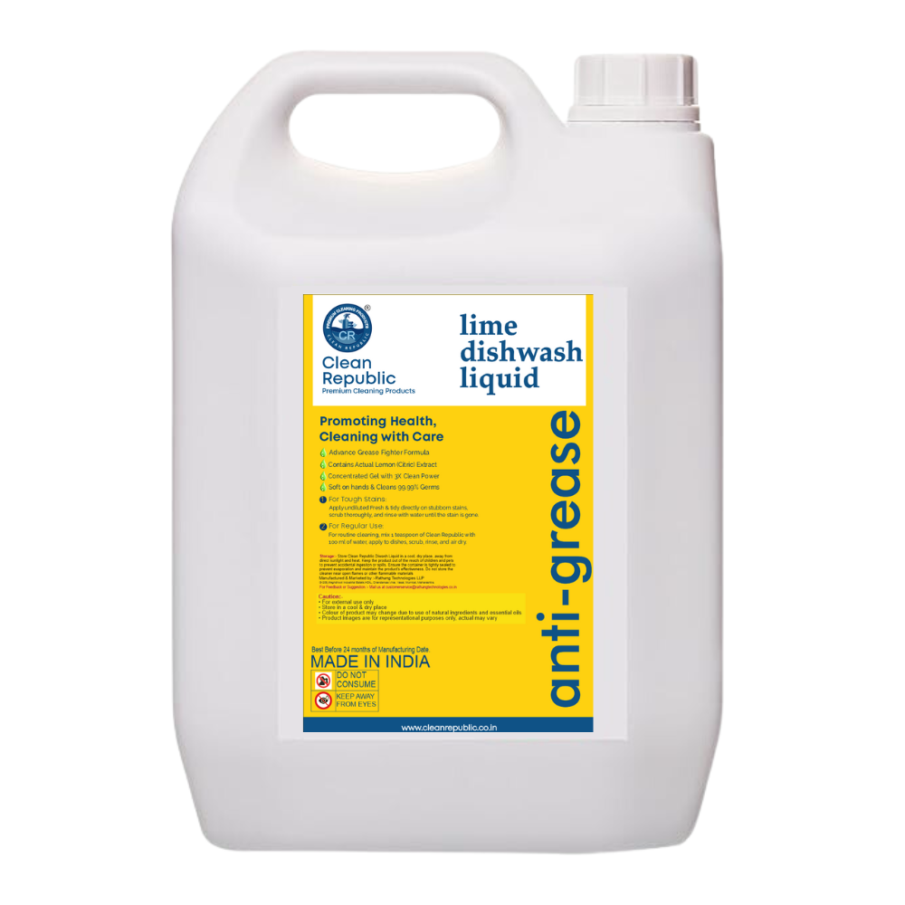 Lime Dishwash Liquid | Natural & Eco-friendly | 5 L