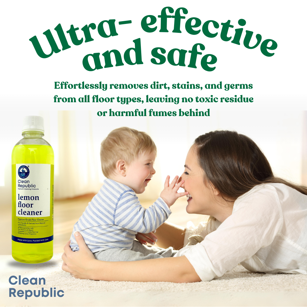 Lemon Floor Cleaner | Natural & Eco-Friendly | Combo 500ml + 500ml